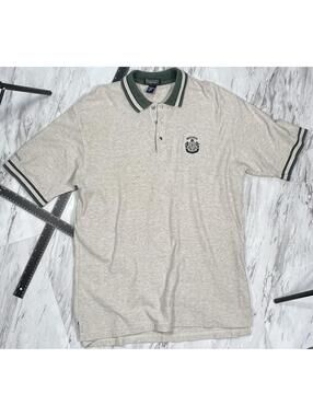 Vintage Bernini Beverly Hills Polo Shirt USA Made Size L Green Beige #8